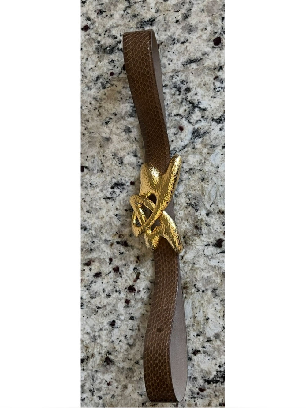 VYG 80’s Brown Croc Embossed Belt